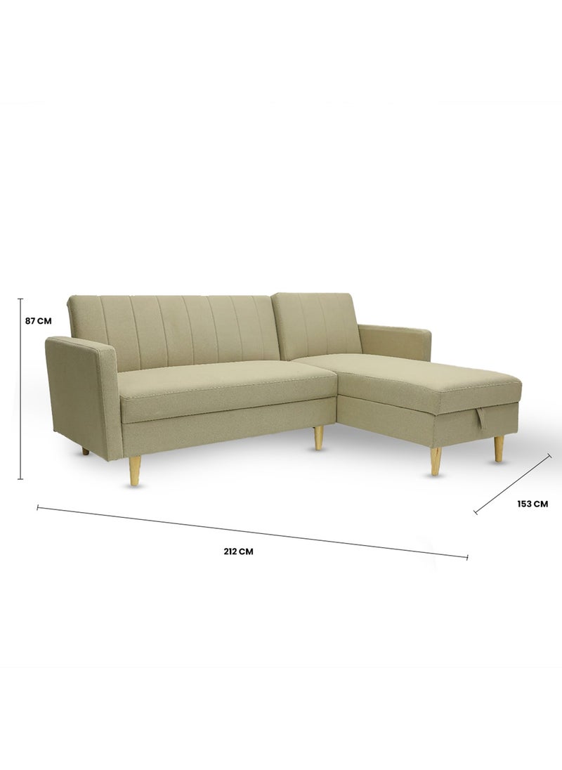 Generic Empire Furniture Buy 3 Seater Sofa-Bed Storage Sofa Bed Lounge Corner Couch, Ottoman Chaise, Pull Out Sleeper Sectional Furniture for Living Room, Compact Corner Sofa-Bed with Storage  - Image 4