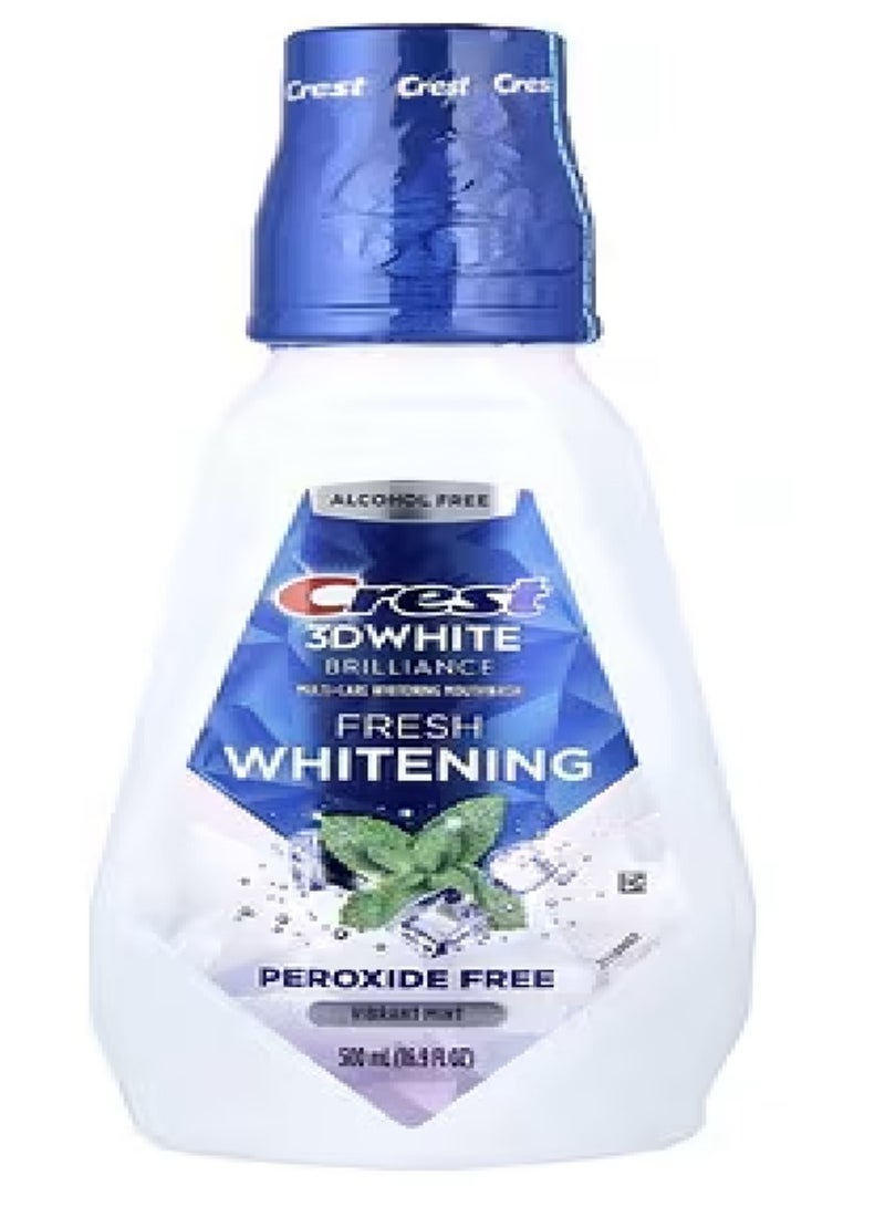 Crest 3D White Charcoal Toothpaste + 3D White Brilliance Whitening Mouthwash Clean Mint 16.9 Ounce - Image 3