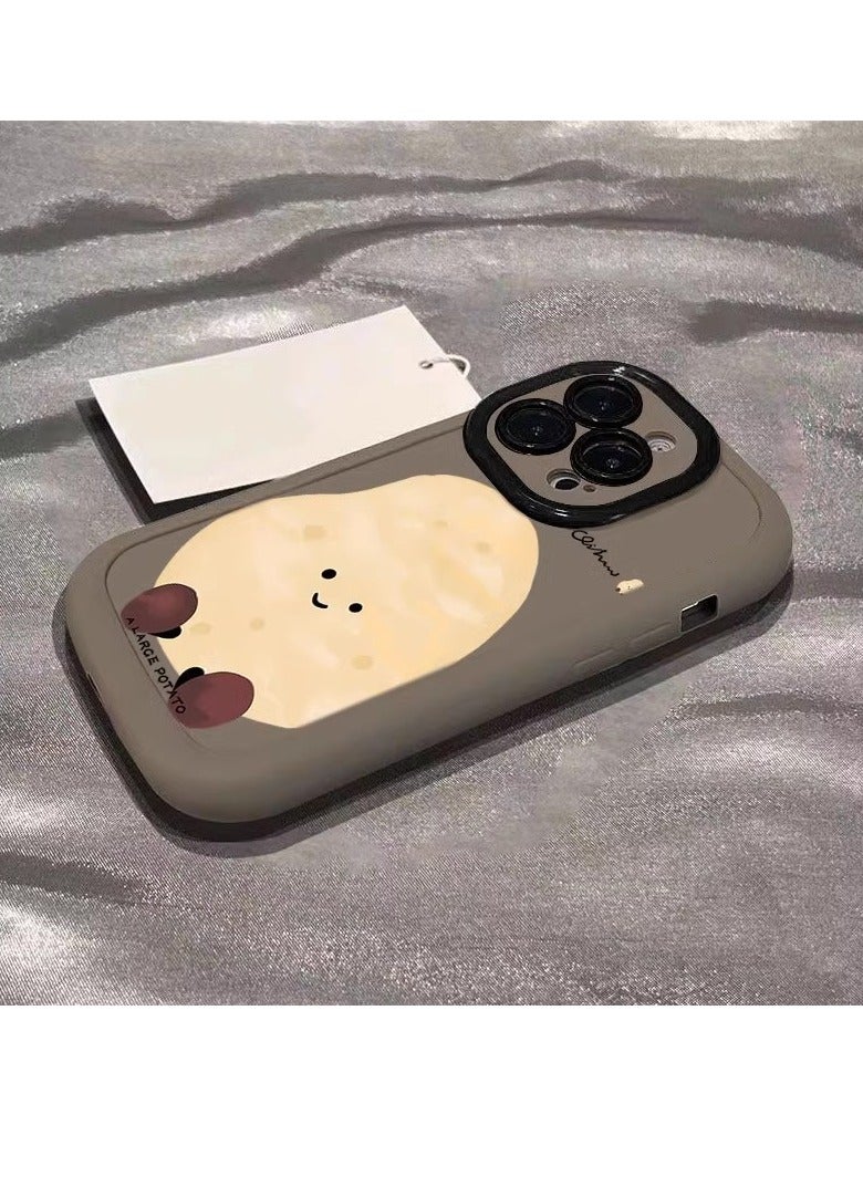 NIBEMINENT A Big Potato Protective TPU Case Cover For iPhone 17 Pro Max, Milk Tea Color