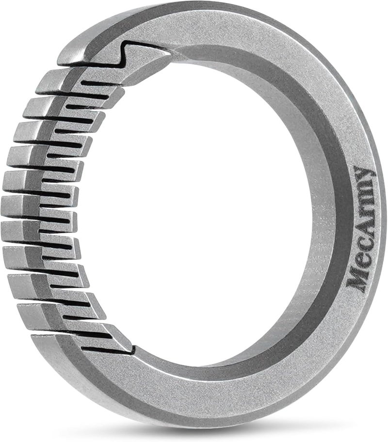 MecArmy CH9 Circle Keychain - Titanium Carabiner EDC Key Ring Clip - Image 1