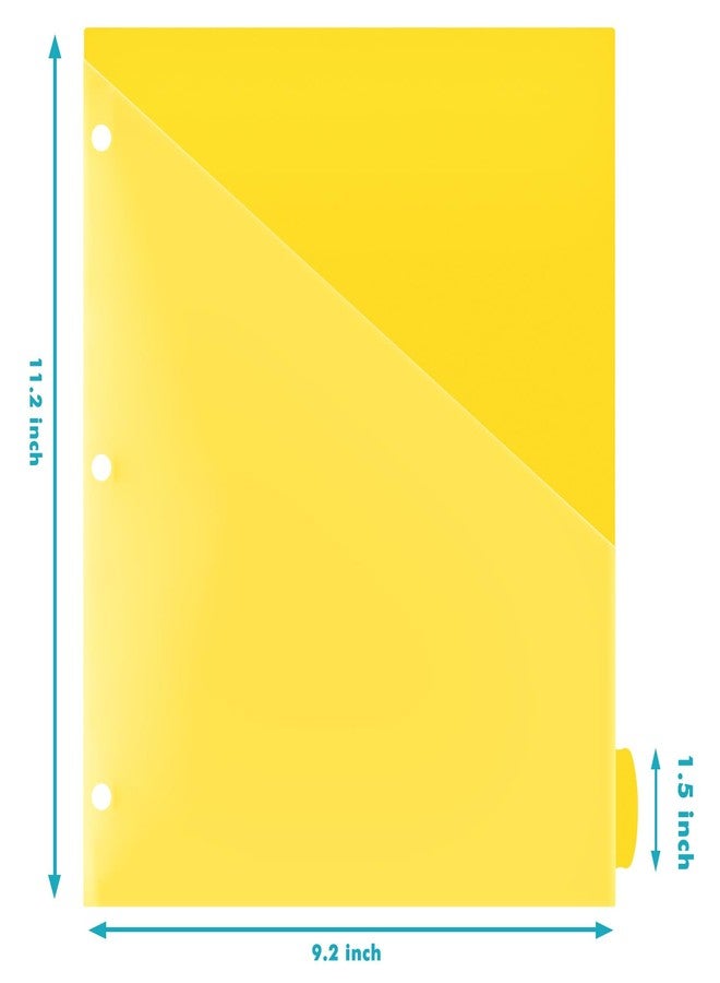 WOT I Durable 8-Tab Binder Dividers with Clear Pocket - 1 Set, Reusable Plastic Dividers for 3 Ring Binder, 4 Vibrant Colors - Image 4