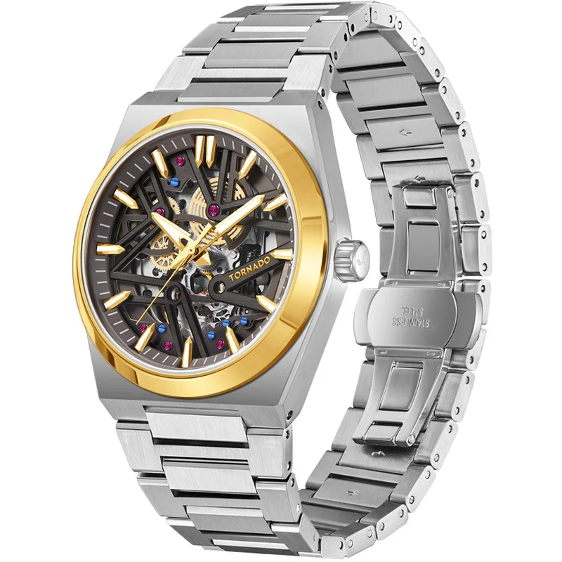 TORNADO Men's Metal Automatic Watch T24301-SBSXG - 43 mm