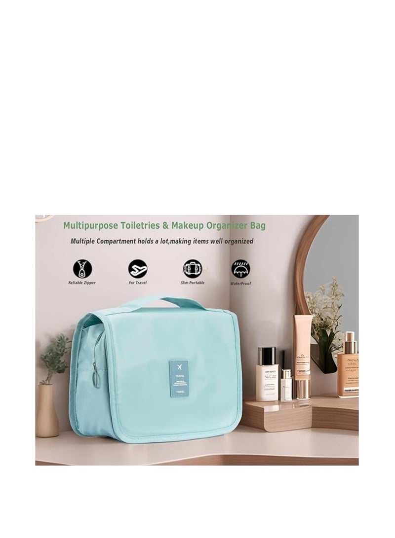 L&FY Hanging Travel Toiletry Bag Women's Cosmetic Organizer Makeup Pouch Men's Dopp Kits With Handle - Image 3