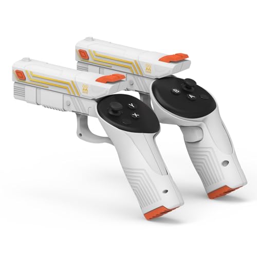 AMVR Weighted VR Gun Stock Attachment Compatible with Meta/Oculus Quest 3S/Quest 3 Accessories, P-istoI Grip Enhance FPS Game Experience Holding Feel, VR Accessories for Anti Slip Handle Shell Cover - Image 1