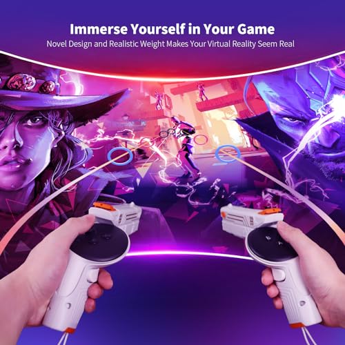 AMVR Weighted VR Gun Stock Attachment Compatible with Meta/Oculus Quest 3S/Quest 3 Accessories, P-istoI Grip Enhance FPS Game Experience Holding Feel, VR Accessories for Anti Slip Handle Shell Cover - Image 3
