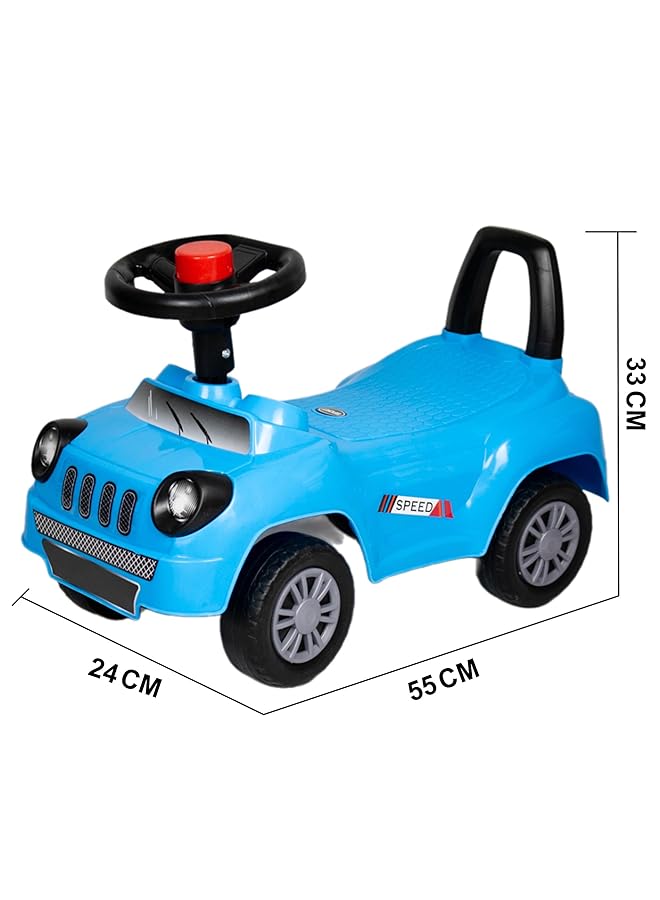 IToys Kids Ride On Car Push Car With Steering Wheel Blue 55 X 24 X 33 Cm - Image 3
