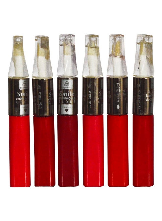 أدبيني أحمر شفاه جل ملمع الشفاه يدوم طويلاً 2 في 1 (عبوة من 6 قطع) - Image 1