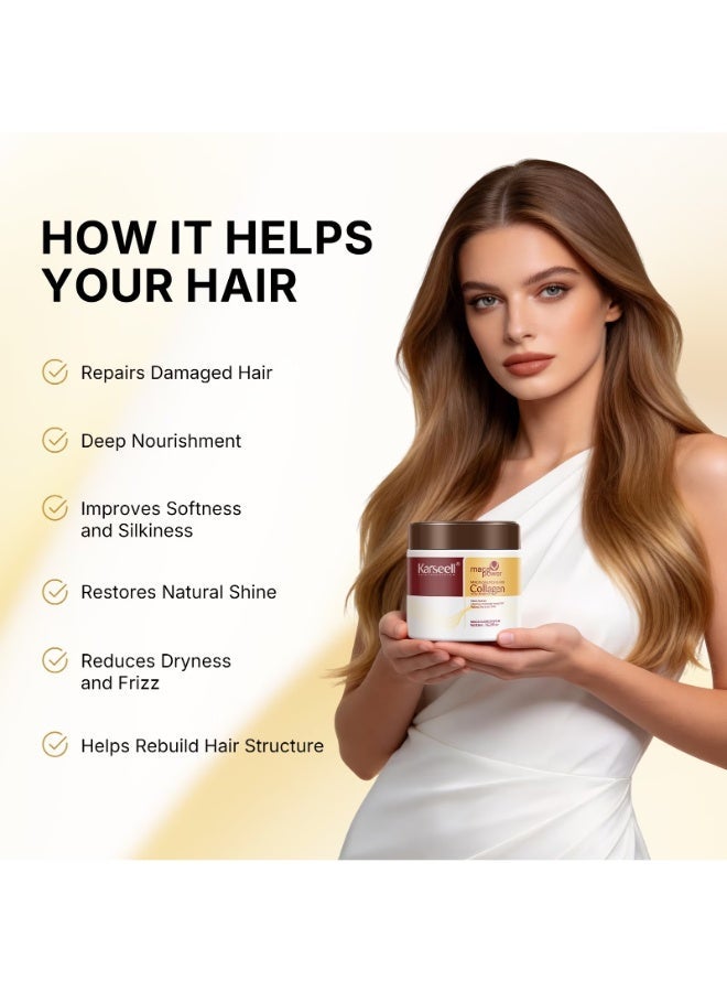 Karseell Original Karseell Collagen Hair Mask 500ml – Nourishing & Repairing Hair Care - Image 5