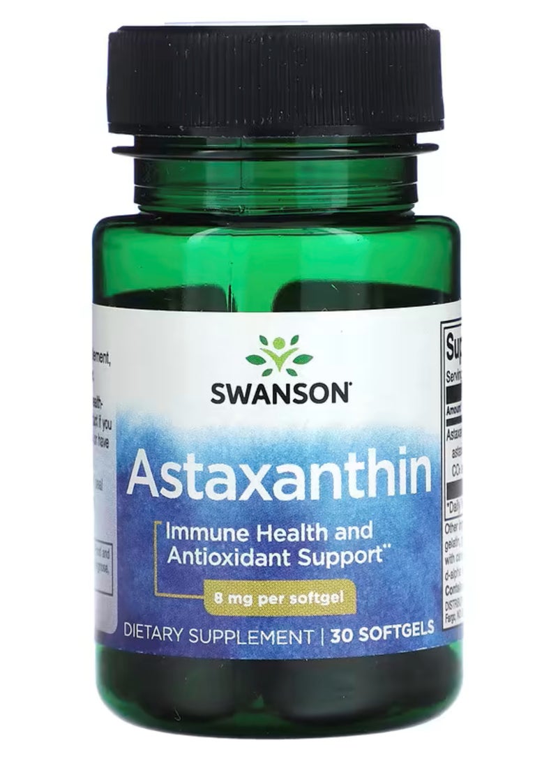 Swanson, Astaxanthin, 8 mg, 30 Softgels