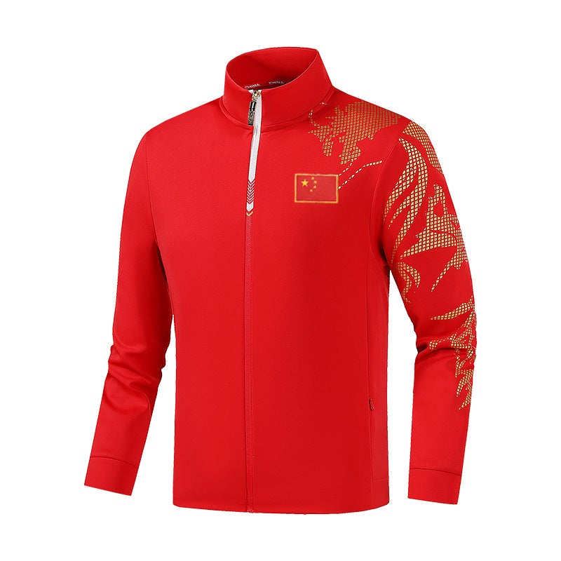 China Team Sports Meeting Uniforms Parent-Child Sports Men'S And Women'S Cardigans Sweatshirts Coach Jackets - Image 1