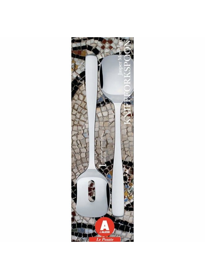 ALESSI A di Alessi Knifeforkspoon Salad Set, Polished, (AJM22/14) - Image 2