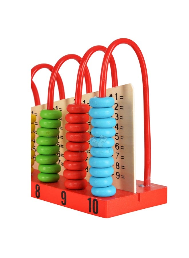 عداد حسابات خشبي | عدّ وجمع وطرح باستخدام المعداد | مجموعة تعليمية مبكرة لتعلم الرياضيات للأطفال من سن 3 سنوات فما فوق (رف حسابات) - Image 5