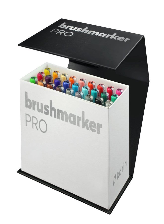 Karin Brushmarker Pro 27pc Mini Box Brush Tip Markers Set, Blendable, Water-Based, Professional Grade Brush Markers for Adults and Artists, 26 Colors and 1 Blender in Exclusive Storage Case - Image 4