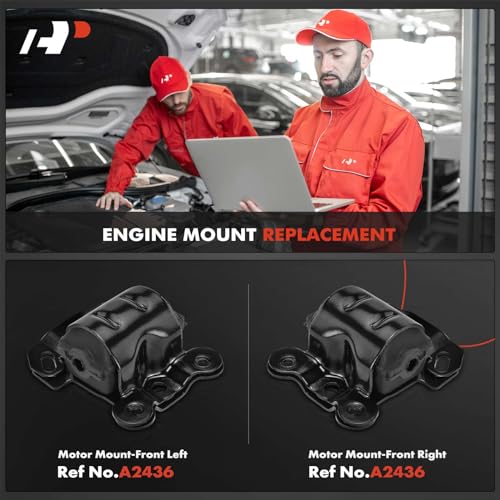 A-Premium Engine Motor Mount Kit Compatible with Chevrolet Malibu, Impala, Camaro, Caprice, Astro, C10, C1500, C20, C2500, Commercial Chassis & GMC C1500 & Pontiac, 2-PC Set - Image 2