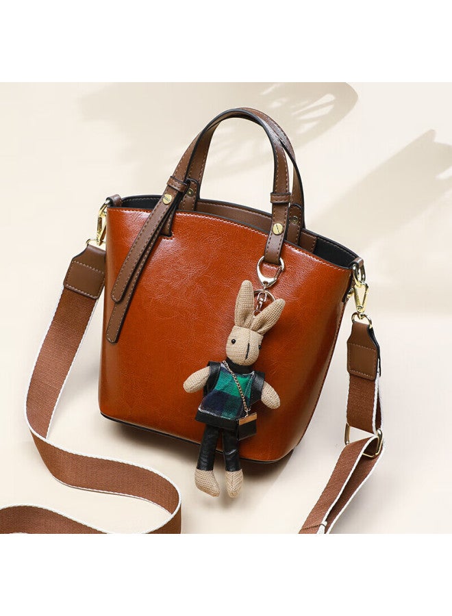 Viney Women's Handbag, Cowhide Bucket Bag, Luxury Tote, Shoulder Bag, Crossbody Bag, Practical Birthday And Mother's Day Gift For Mom - Image 1