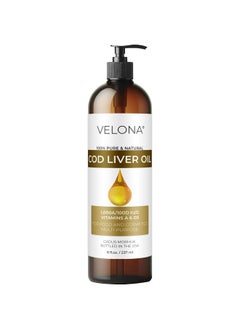 velona Cod Liver Oil - 8 Fl Oz | 1,000A/100D IU/g Omega 3 Vitamins A & D3 | Norwegian Arctic Sustainably Sourced Nordic Oil | Hair, Body and Skin Care | Use Today - Enjoy Results - pzsku/Z258F6F4276D333782114Z/45/_/1739882819/793ee7ca-53a4-4be5-aa3c-44715ed67fb9