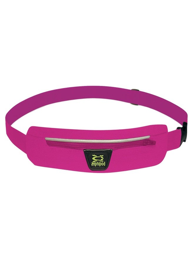 Amphipod AirFlow MicroStretch Belt, Ultra-Light Minimalist Runners Waist Pack Bag for Running, Jogging, Men & Women - Pink/Silver - L - Image 1
