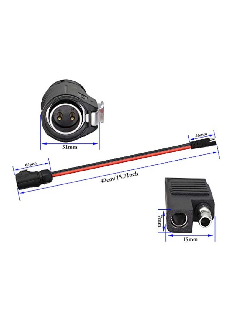 2 Pin Power Industrial Circular Connector to SAE Cable, for Solar Panel Suitcase and Grand Design, Fit for Furrion, Forrest River RV Solar Port, Solar Panel Suitcase, Grand Design RV's Industry, 10AWG - Image 5