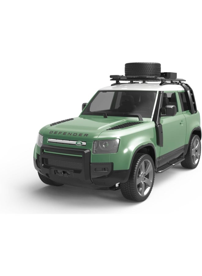 RW Land Rover Defender Remote Control Car 1:12 Scale 2.4GHz RC Off-Road SUV Toy with Lights, Rechargeable 7.2V Battery, Full Function Control, Realistic Design,  Colors for Kids 6+ green - Image 2