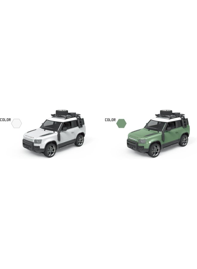 RW Land Rover Defender Remote Control Car 1:12 Scale 2.4GHz RC Off-Road SUV Toy with Lights, Rechargeable 7.2V Battery, Full Function Control, Realistic Design,  Colors for Kids 6+ green - Image 3