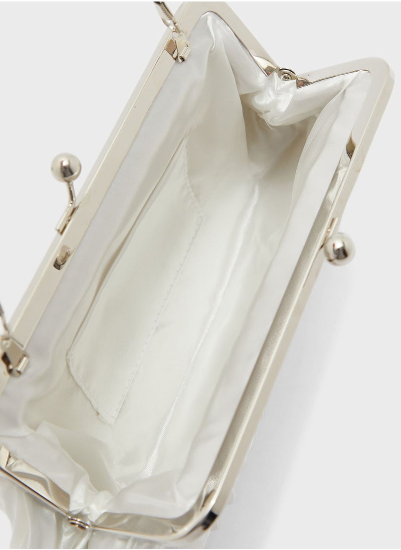 Ella Limited Edition - Pleated Satin Clutch Bag - Image 1