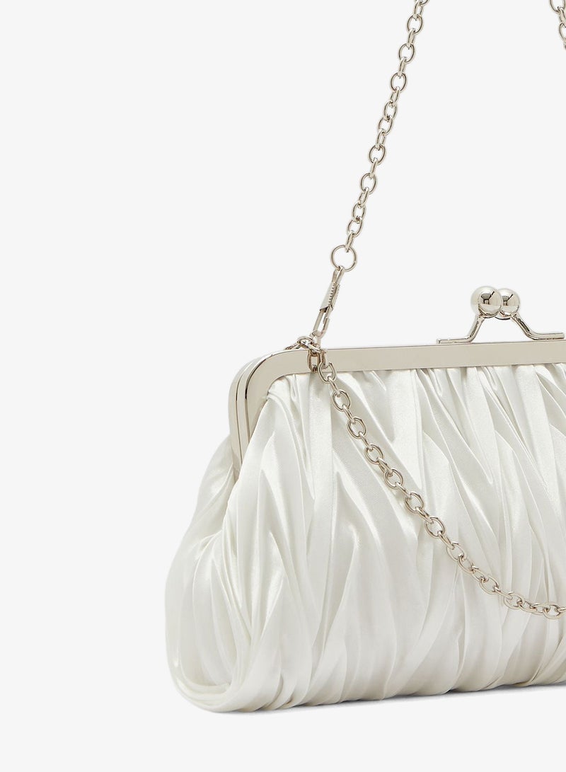 Ella Limited Edition Pleated Satin Clutch Bag - Image 3