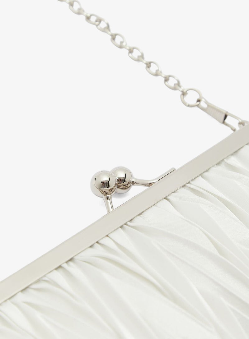 Ella Limited Edition Pleated Satin Clutch Bag - Image 4