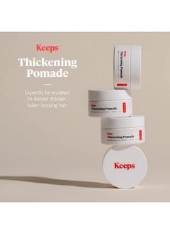 Keeps Keeps Matte Thickening Pomade for Men - Natural Ingredients for Fuller Hair: Biotin, Caffeine, Green Tea & Saw Palmetto - All-Day Medium Hold for All Styles  - Image 3
