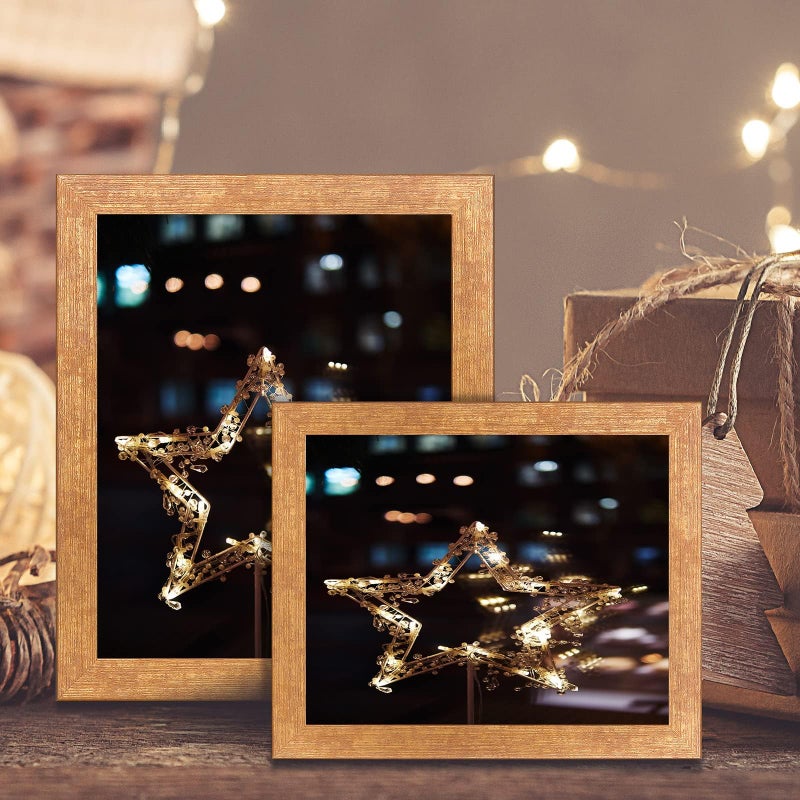 CORE ART 5x7 Picture Frame Gold Photo Frame  5 by 7 Colorful Frame with HD Plexiglass  Wall or Tabletop Display - Image 2