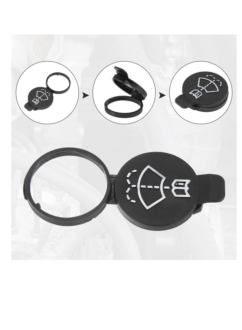 Windshield Wiper Washer Fluid Reservoir Tank Bottle Cap - Replacement for Chevrolet for Buick LaCrosse for Cadillac CTS - Pack of 1 Black (Exact Fit) - Image 4