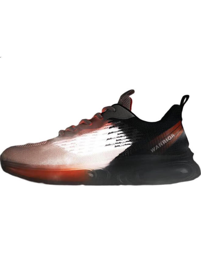 Pull Back Warrior Men'S Flyknit Mesh Shoes Summer New Comfortable Breathable Sports Casual Shoes White/Mist Blue 44 - Image 3
