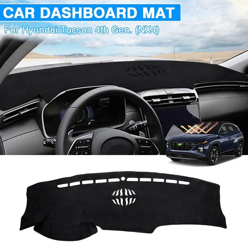 Autorder Different assemble options Dashboard Cover Mat for Hyundai Tucson 2022 2023 2024 Accessories Dash Cover Flannel Dash Mat Sunshade Glare UV Rays Protector (Only fit 4.2 inch Digital Cluster,not fit 10.25 inch) Cross-material combo compatible - Image 3