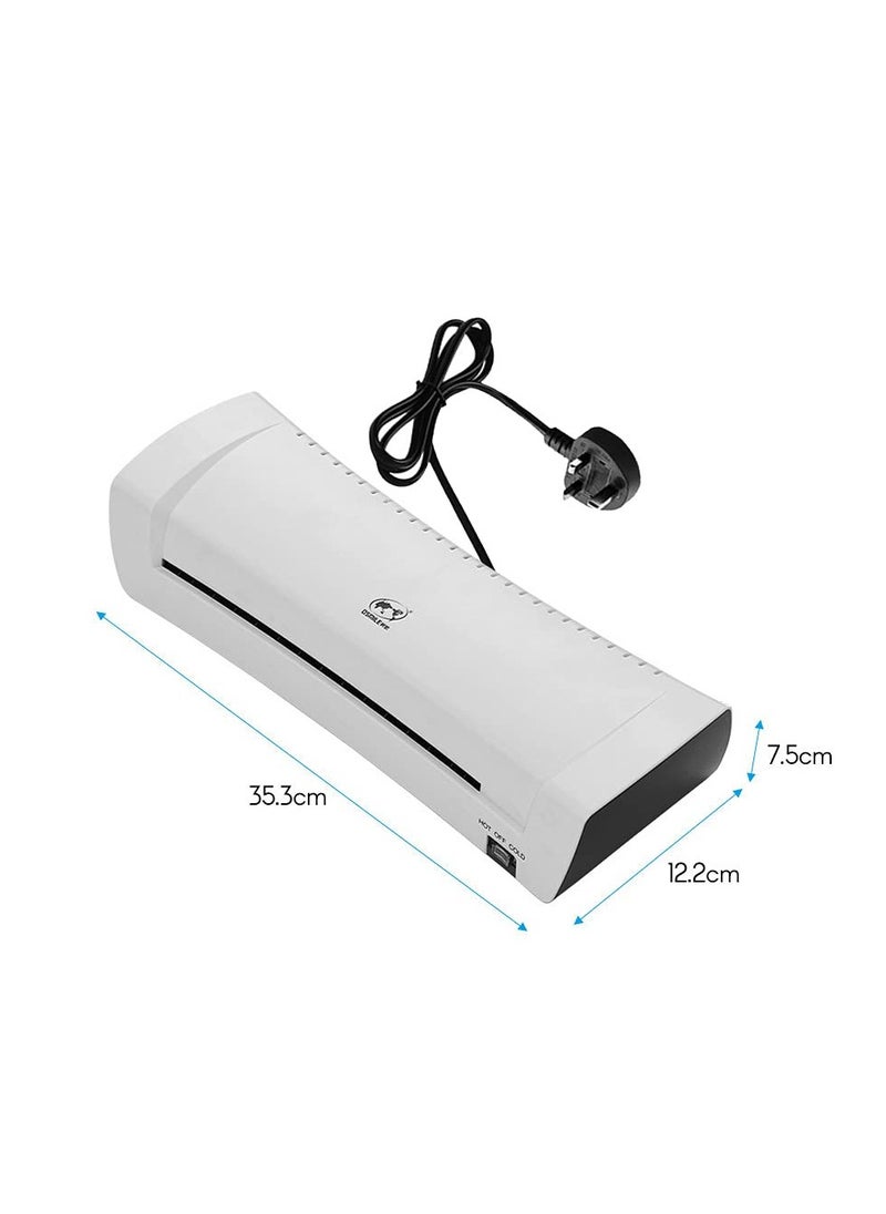 OSMILE - OSMILE SL200 A4A5A6 Laminator,Hot And Cold Laminating Machine,Thermal Lamination for A4/A5/4R with 15 Laminating Sheets, Personal Laminator with Paper Trimmer and Corner Rounder for Home Office School - Image 1