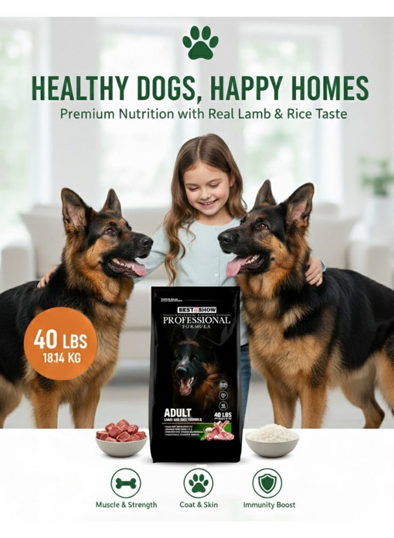 PROFESSIONAL Adult Dog Dry Food Lamb and Rice Formula 18.14kg High Protein Nutrition for Adult Dogs - Image 3