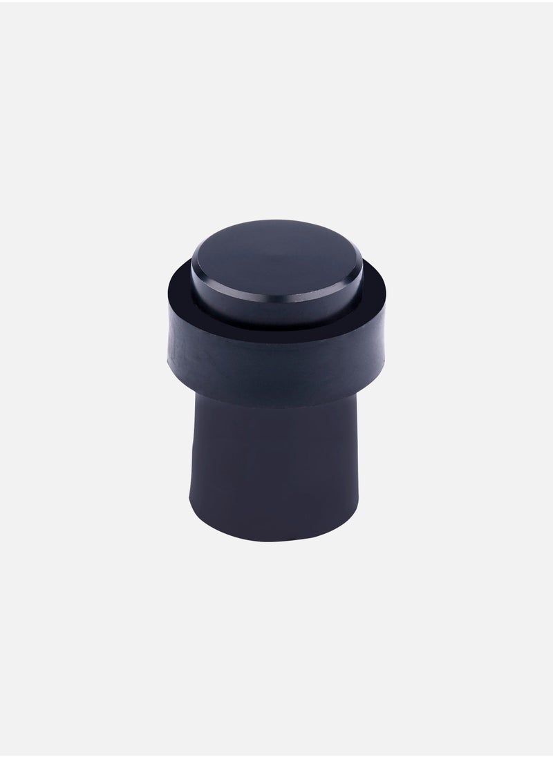 CINCINNO Cylinder Shaped Door Stopper with Rubber – 60mm, Premium Stainless Steel, Coated, Heavy Duty, Anti-Corrosion, Wall Protector, 5-Year Warranty – (Matt Black) 