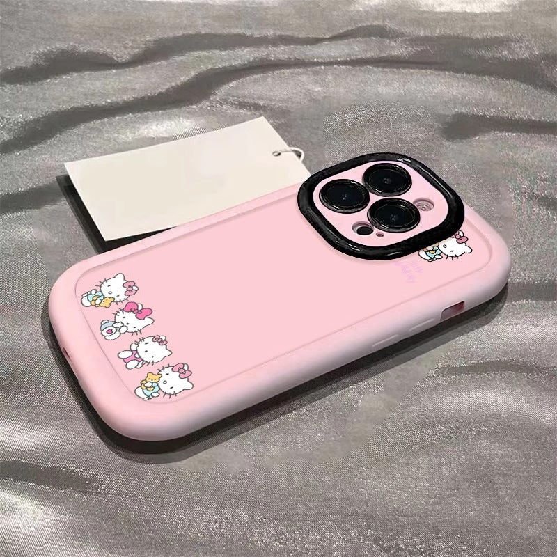 Five Little Hello Kittys Suitable for Apple 16Promax Mobile Phone Case Iphone15 Puff 14 Cartoon 13 Anti-Fall 12 - Image 3