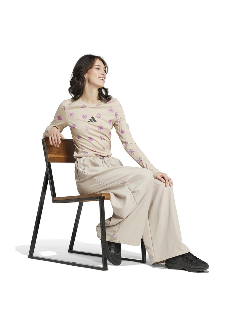 Adidas W Ksa W Pt Beige Training Pants For Women Xs - Image 3