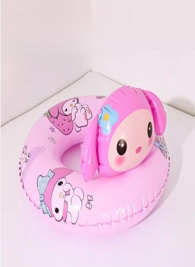 ZQBIEE ZQBlEE Kuromi Swimming Ring Fun and Play Floaters Tube Safe Anti-flip for Pool Party Kids (Melody) - Image 2