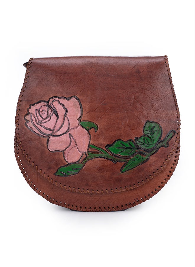 Sheer Fashionable Leather Crossbody Bag - Image 1