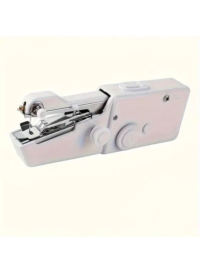 White Portable Handheld Sewing Machine Battery Powered with Accessories - Image 1