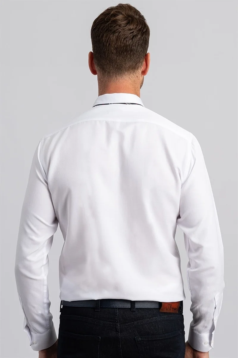 تودورس Modern Slim Fit Slim Fit White Men's Shirt