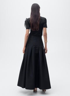 MANGO Flared Pleated Detail Skirt  - Image 2