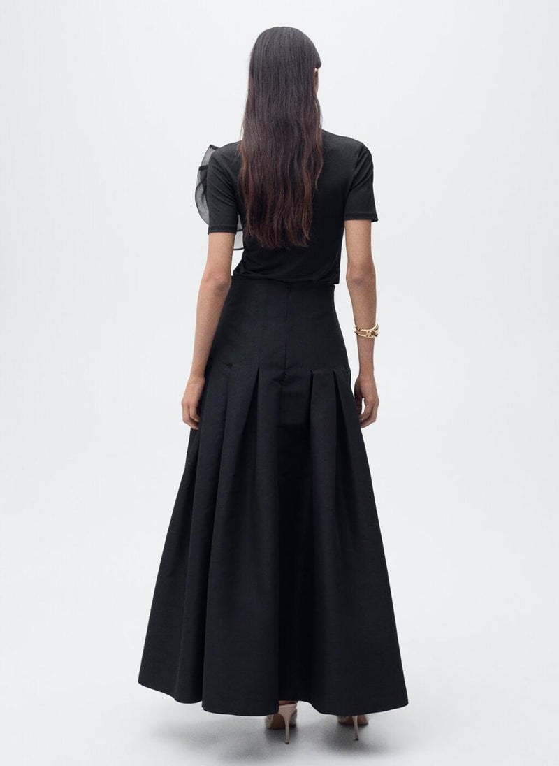 MANGO Flared Pleated Detail Skirt  - Image 2