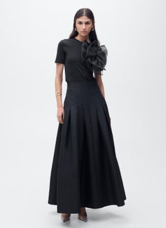 MANGO Flared Pleated Detail Skirt  - Image 1