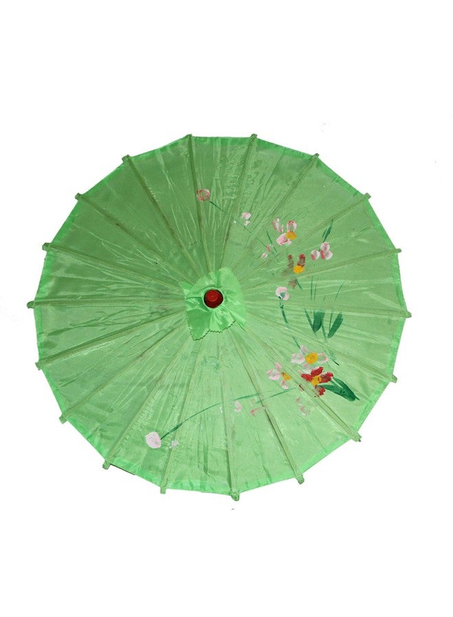 Kaku Fancy Dresses Japanese Umbrella Accesory for International Costume/Wedding Dance and Decoration Prop - Green (Pack of 1) - Image 1