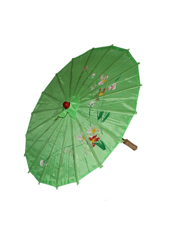 Kaku Fancy Dresses Japanese Umbrella Accesory for International Costume/Wedding Dance and Decoration Prop - Green (Pack of 1) - Image 2