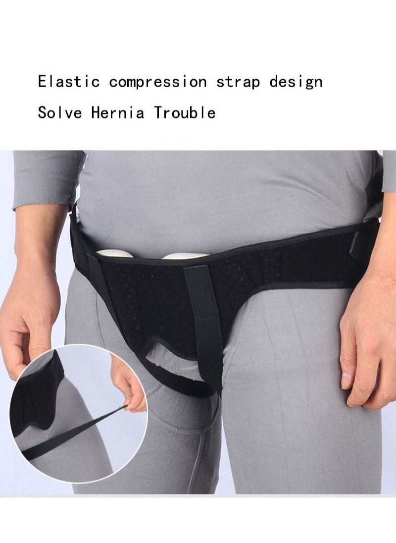 HaLunhi - Hernia Belt for Men - Inguinal Hernia Support for Men and Women Medical Hernia Brace Inguinal Truss for Single/Dual Sports Hernia Adjustable Waist Belt with 2 Removable Compression Pads - Image 1