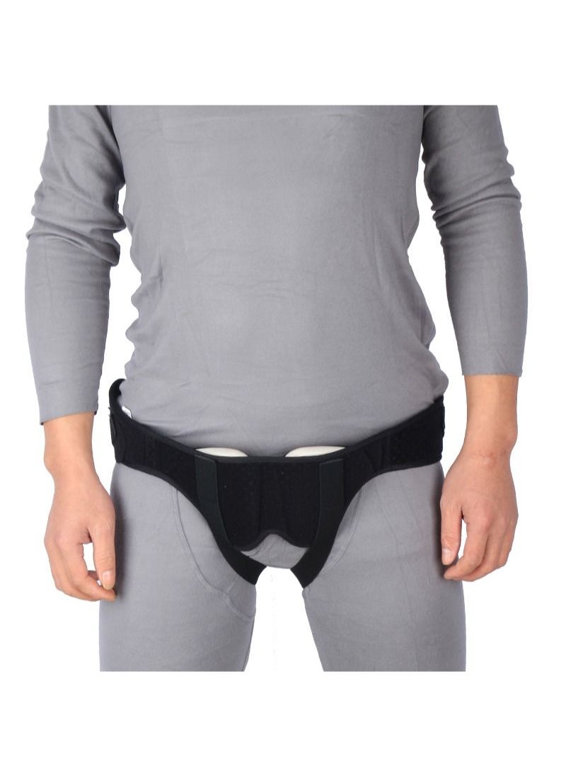 HaLunhi - Hernia Belt for Men - Inguinal Hernia Support for Men and Women Medical Hernia Brace Inguinal Truss for Single/Dual Sports Hernia Adjustable Waist Belt with 2 Removable Compression Pads - Image 1