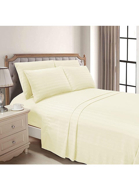 HOTEL COLLECTION CREAM Flat Sheet with Single Pillow Case 160x220 cm