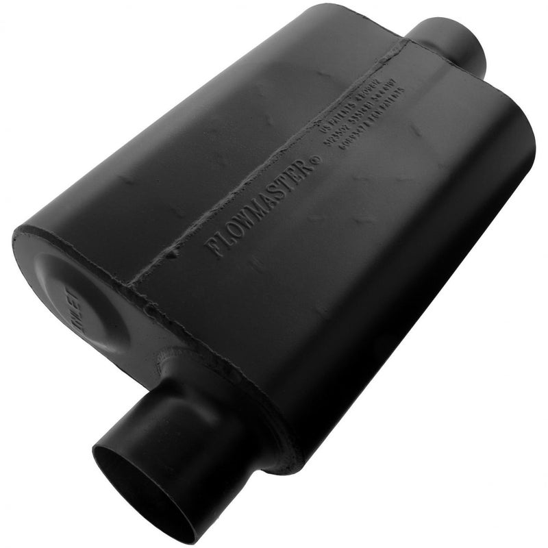 FLOWMASTER Flowmaster 943046 Super 44 Muffler - 3.00 Offset IN / 3.00 Center OUT - Aggressive Sound, Black - Image 1